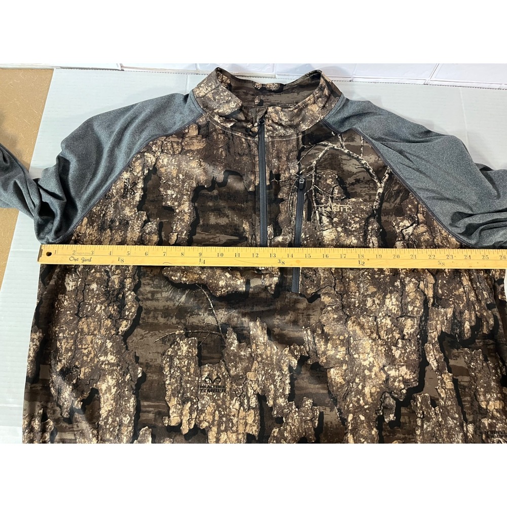Habit 1/4 Zip Pullover Mens 2XL Camo Realtree Timber Scent-Factor - Picture 4 of 7